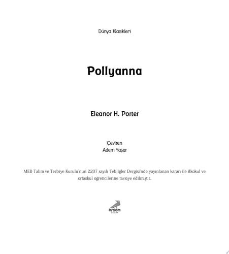 Pollyanna (Erdem Çocuk)