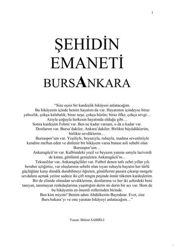 Sehidin Emaneti BursAnkara