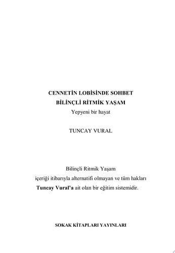 Cennetin Lobisinde Sohbet Bilinçli Ritmik Yaşam
