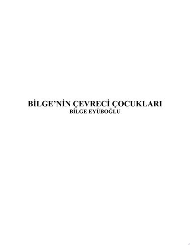 Bilge'nin Çevreci Çocukları