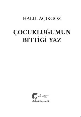 Çocukluğumun Bittiği Yaz