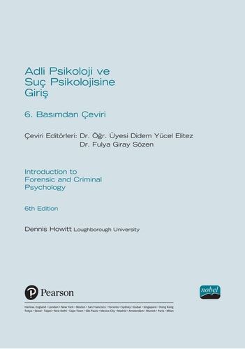Adli Psikoloji ve Suç Psikolojisine Giriş / Introduction To Forensic And Criminal Psychology