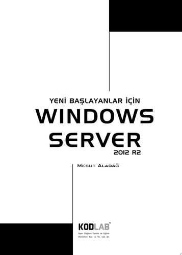 Wındows Server Yeni Başlayanlar İçin