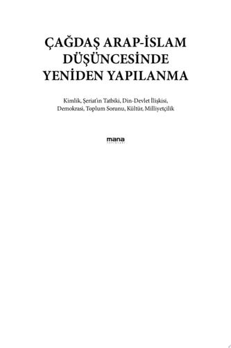 Çağdaş Arap Düşüncesinde Yeniden Yapılanma