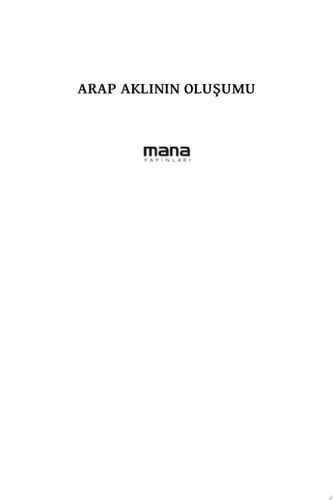 Arap Aklının Oluşumu (Arap Aklının Eleştirisi-1)