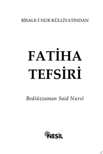 Fatiha Tefsiri