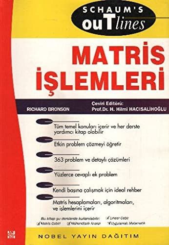 Schaum Serisinden Matris İşlemleri Teori ve Problemleri