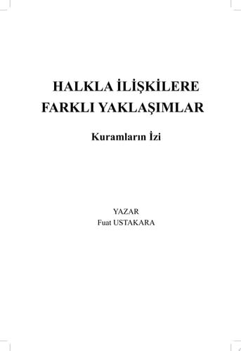 Halkla İlişkilere Farklı Yaklaşımlar Kuramların İzi