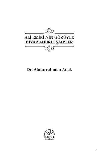 Ali Emiri’nin Gözüyle Diyarbakırlı Şairler