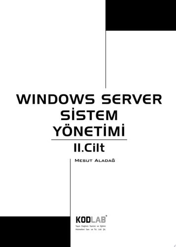 Wındows Server Sistem Yönetimi / Cilt - 2